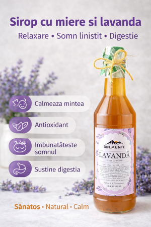 Siropuri Traditionale - Sirop cu miere si lavanda 500 ml | Relaxare si somn linistit