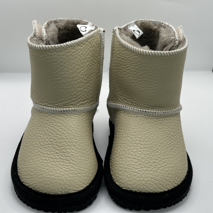 Cizme Copii Piele Naturala Light Beige [3]