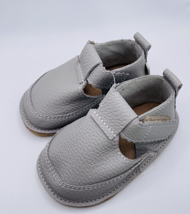 Pantofi copii piele naturala soft Grey [3]
