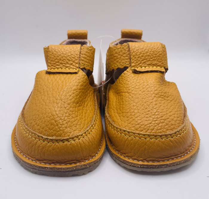 Pantofi Primii Pasi Piele Naturala All Yellow [2]