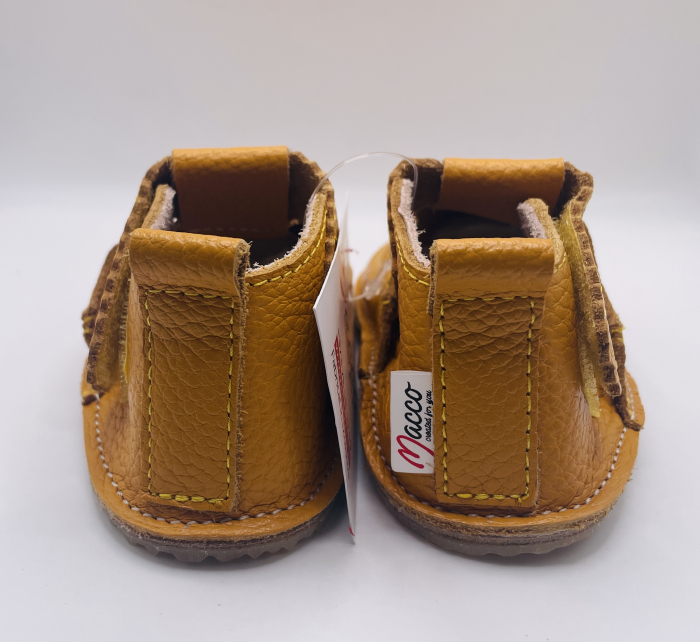 Pantofi Primii Pasi Piele Naturala All Yellow [4]