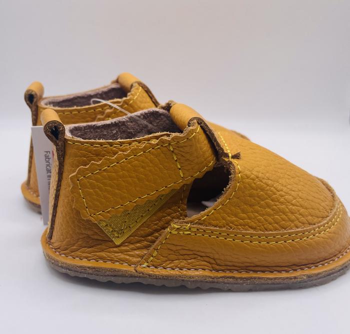 Pantofi Primii Pasi Piele Naturala All Yellow [3]