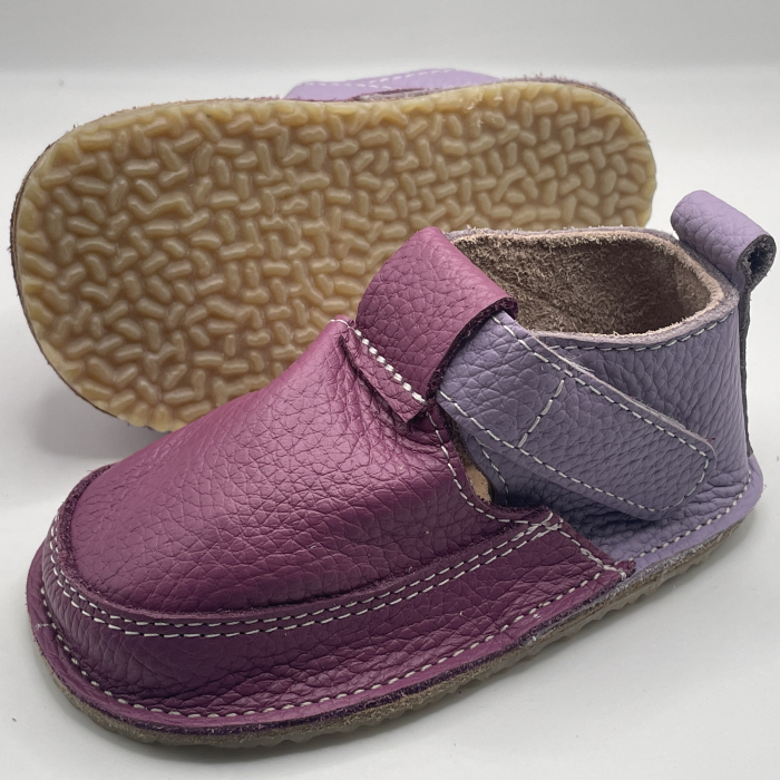 Pantofi Primii Pasi Piele Naturala Lavender Mix [2]