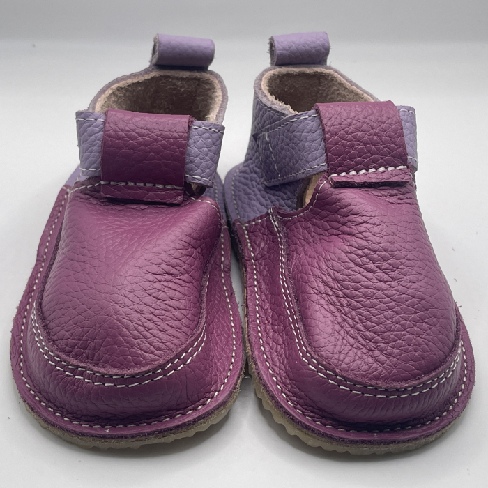 Pantofi Primii Pasi Piele Naturala Lavender Mix [3]
