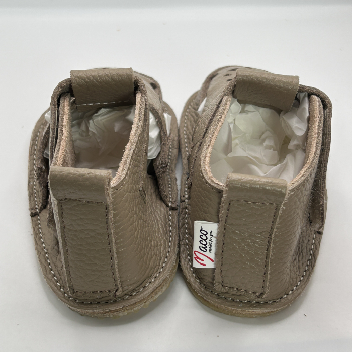 Sandale Barefoot copii piele naturala All Beige [4]
