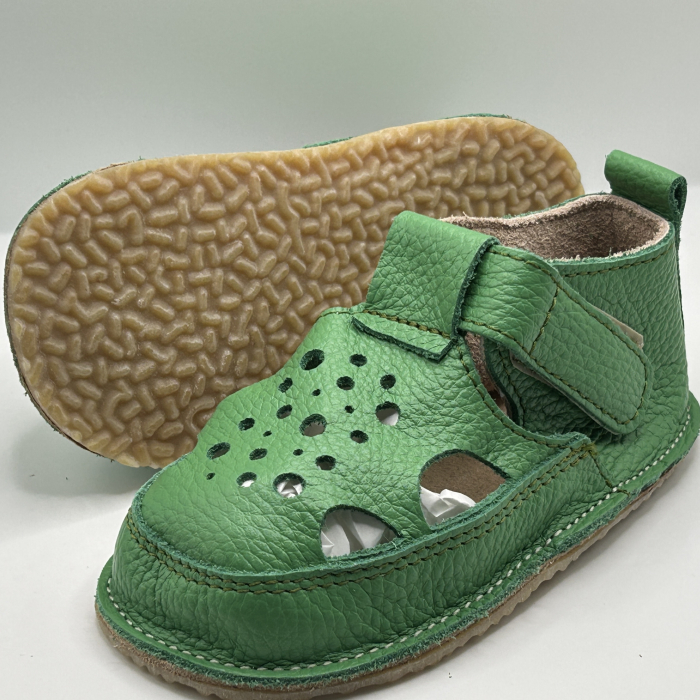 Sandale Barefoot copii piele naturala All Green [2]