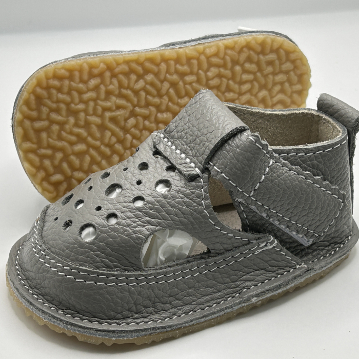 Sandale Barefoot  piele naturala All Grey [2]