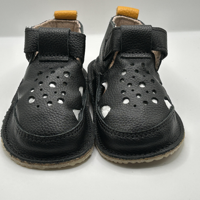 Sandale Barefoot copii piele naturala Black [3]
