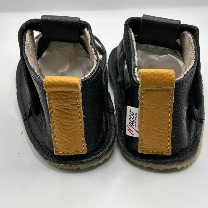 Sandale Barefoot copii piele naturala Black [4]