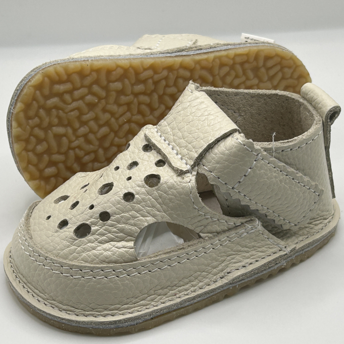Sandale Barefoot piele naturala Ivoire [2]