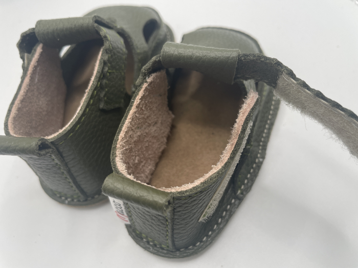 Sandale Barefoot copii piele naturala kaki [5]