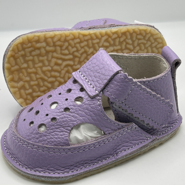 Sandale Barefoot Copii piele naturala Lavender [3]