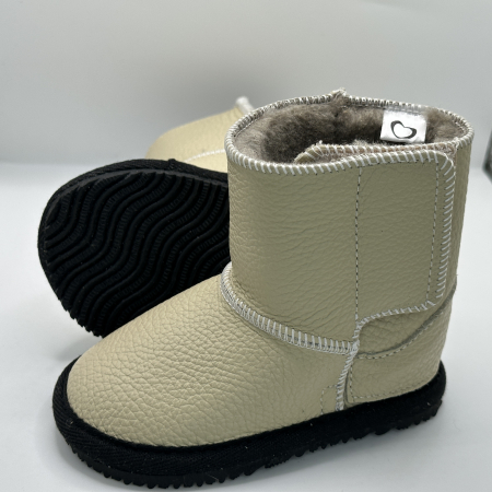 Cizme Copii Piele Naturala Light Beige [1]