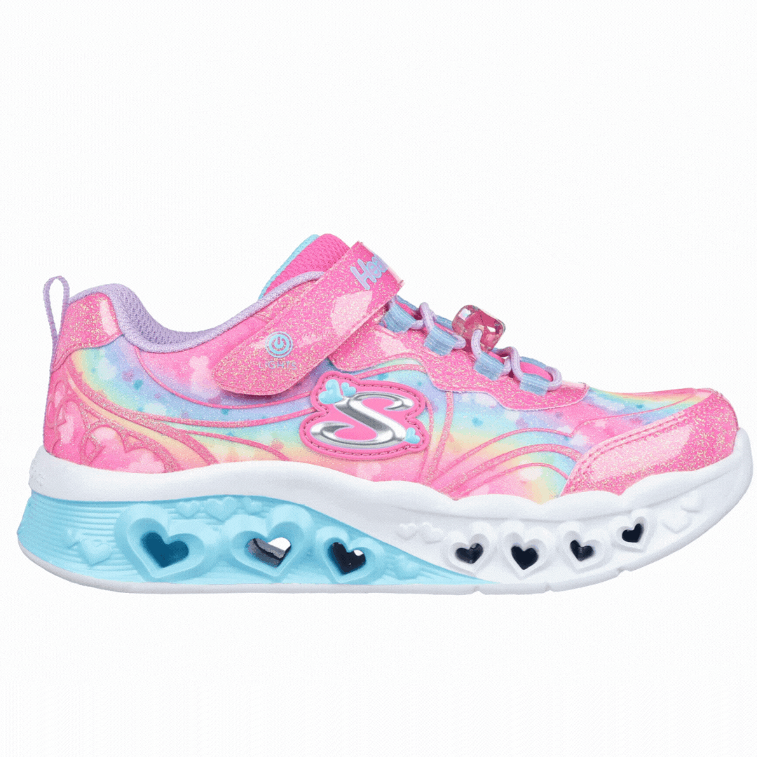 Pantofi sport - Pantofi sport fete Skechers Flutter Heart cu LED