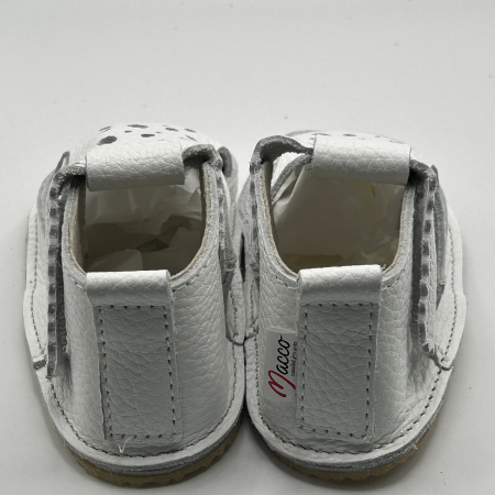 Sandale Barefoot copii piele naturala Albe [3]