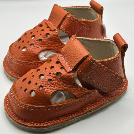 Sandale Barefoot Piele Naturala Orange [0]