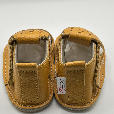 Sandale Barefoot copii piele naturala All Yellow [3]