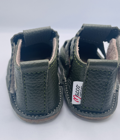 Sandale Barefoot copii piele naturala kaki [2]