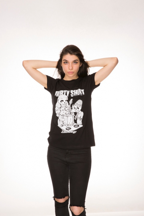 Tricou Girly Dirty Cooking Black& White - Sol`s [1]