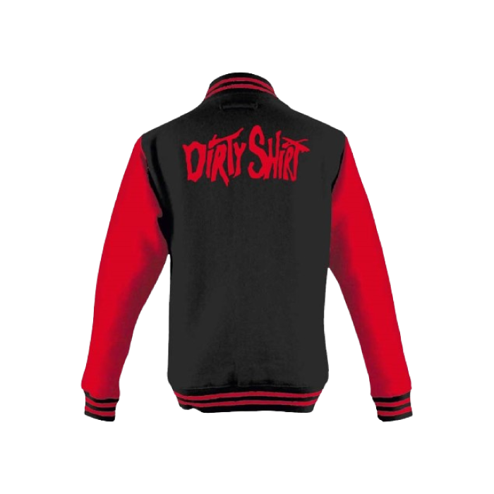 Urban Baseball College Jacket Unisex Black Red [2]