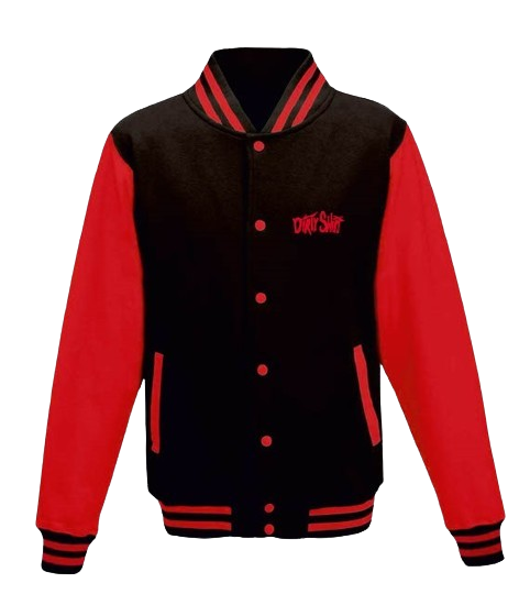 Urban Baseball College Jacket Unisex Black Red [1]