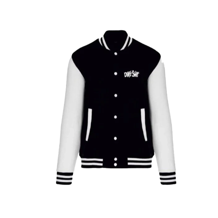 Urban Baseball College Jacket Unisex Black White [1]