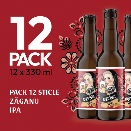 Dirty Drinks - 12 Pack Bere India Pale Ale Zaganu by Dirty Shirt- 330ml - Zăganu