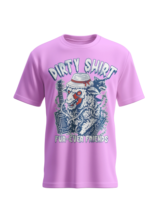 Tricouri - Tricou Dirty Shirt Fur-Ever Friends Pink