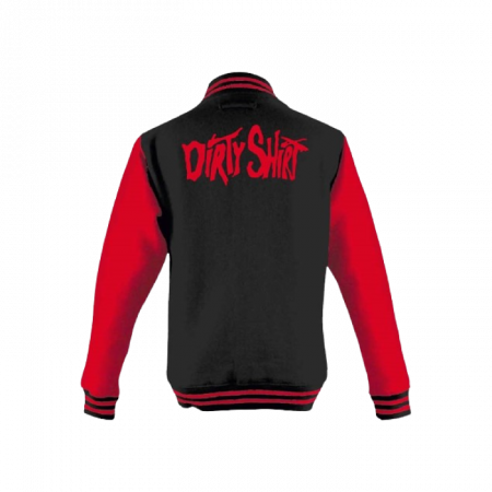 Urban Baseball College Jacket Unisex Black Red [1]