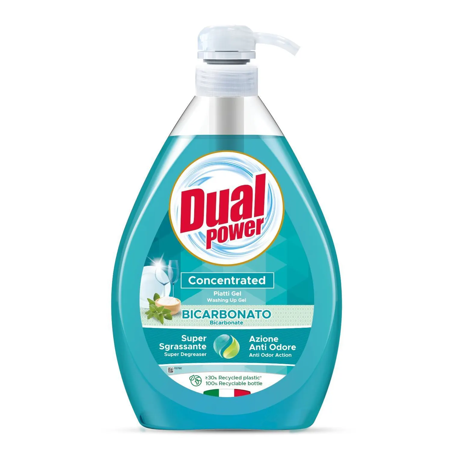 Detergent Lichid Pentru Vase, Dual Power, Bicarbonat, 1L [1]