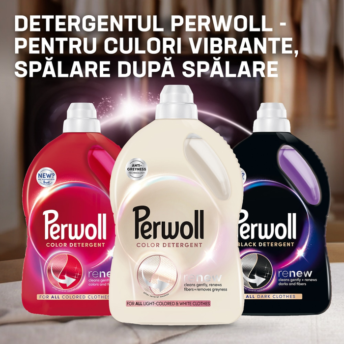Detergent Rufe Lichid, Perwoll, Light Color, 3 L, 60 Spalari [6]