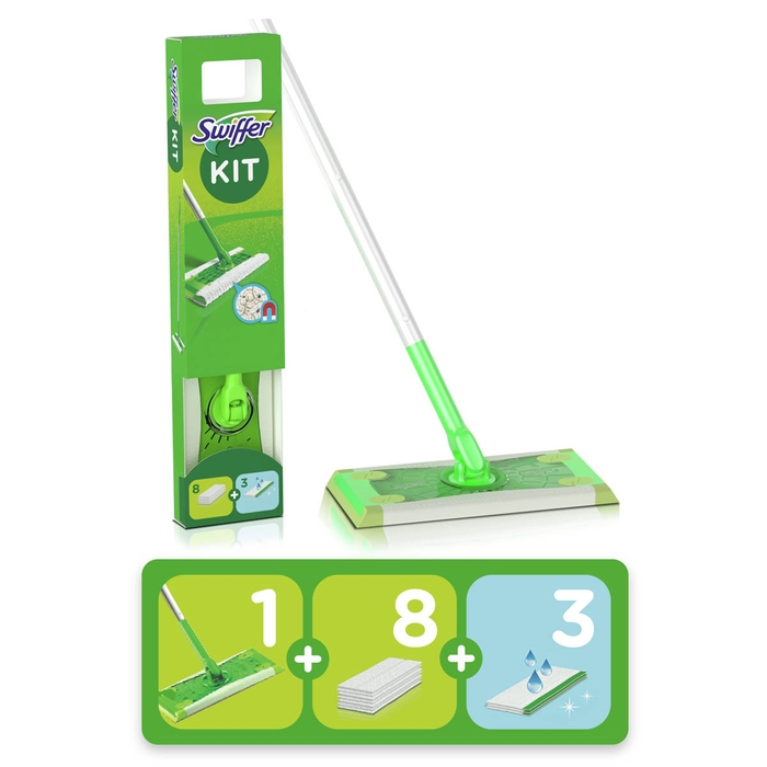 Kit Curatenie Cu Mop Umed/Uscat, Swiffer, Trap & Lock [2]
