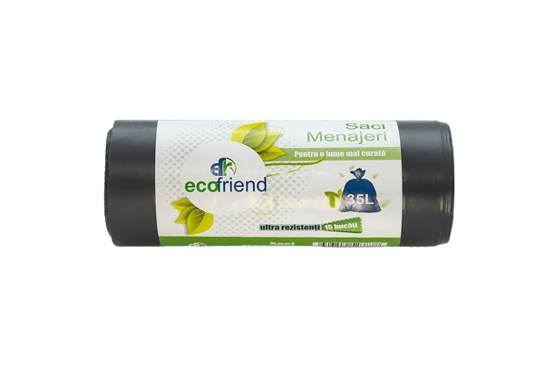 Saci Menajeri, EcoFriend, Diverse Culori, 35l, 15 saci/rola [4]