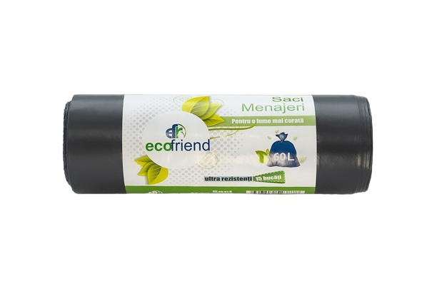 Saci Menajeri, EcoFriend, Diverse Culori, 60l, 15 saci/rola [4]