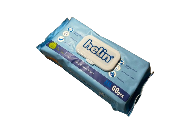 Servetele Umede Pentru Corp, Helin, Body Cleaner Wipes, 60 buc XXL [2]