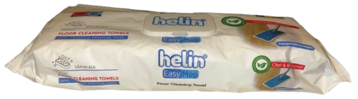 Servetele Umede Pentru Mop Cu Otet Si Bicarbonat, Helin, Easy Mop, White Soap, 320 x 220 mm, 36 buc [2]