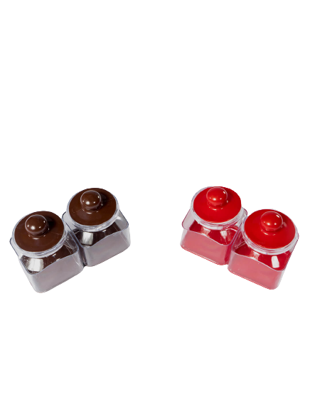 Set 2 Borcane Condimente, Sterk, Plastic, Maro, 15 x 10 x 9 cm [3]