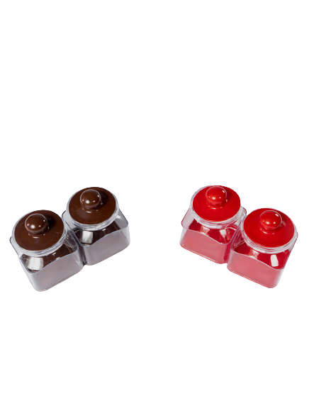 Set 2 Borcane Condimente, Sterk, Plastic, Rosu, 15 x 10 x 9 cm [3]