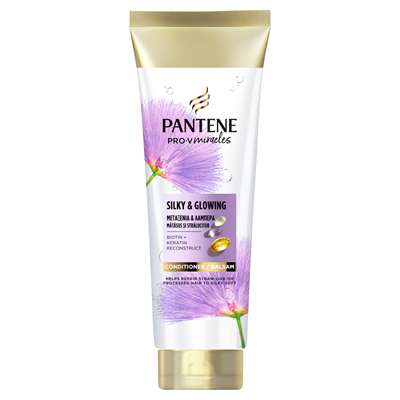Ingrijire personala - Balsam Pentru Repararea Parului Suprasolicitat, Pantene Pro-V, Silky & Glowing, 160 ml
