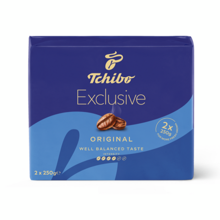 Cafea macinata - Cafea Prajita si Macinata, Tchibo Exclusive Duo Pack, 250 g