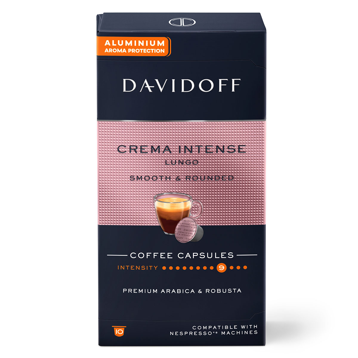 Cafea si ceai - Capsule Cafea, Davidoff, Cafe Crema, Intense Lungo, 55 g