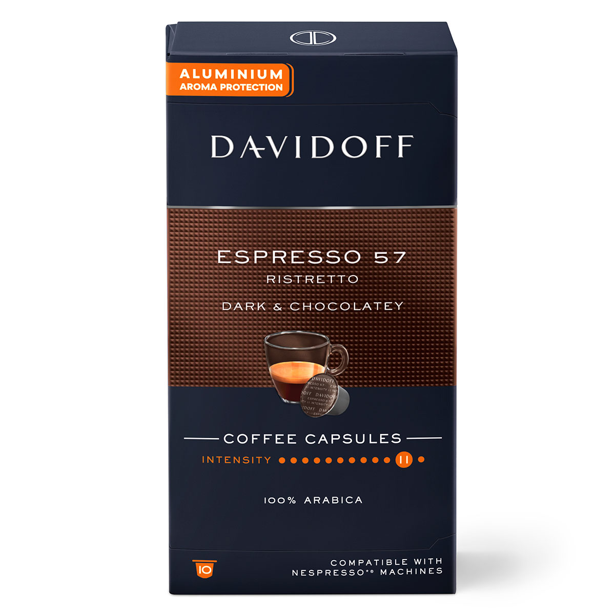 Cafea si ceai - Capsule Cafea, Davidoff, Espresso, 57 Ristretto, 55 g