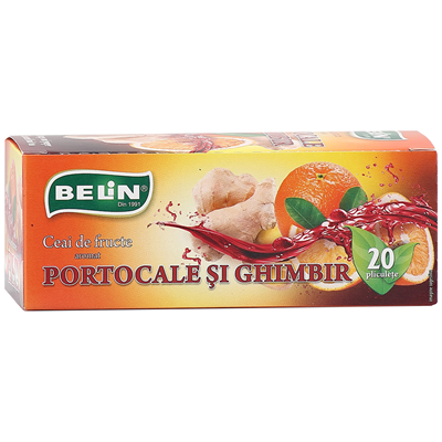 Cafea si ceai - Ceai Ghimbir si Portocale, Belin, 40g