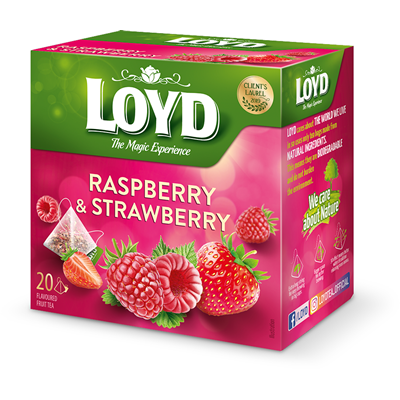 Cafea si ceai - Ceai Zmeura si Capsuni, Loyd, 40g