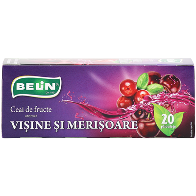 Cafea si ceai - Ceai Visine si Merisoare, Belin, 40g