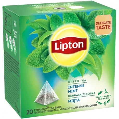 Cafea si ceai - Ceai Verde Cu Menta, Lipton, 20 x 1.2g