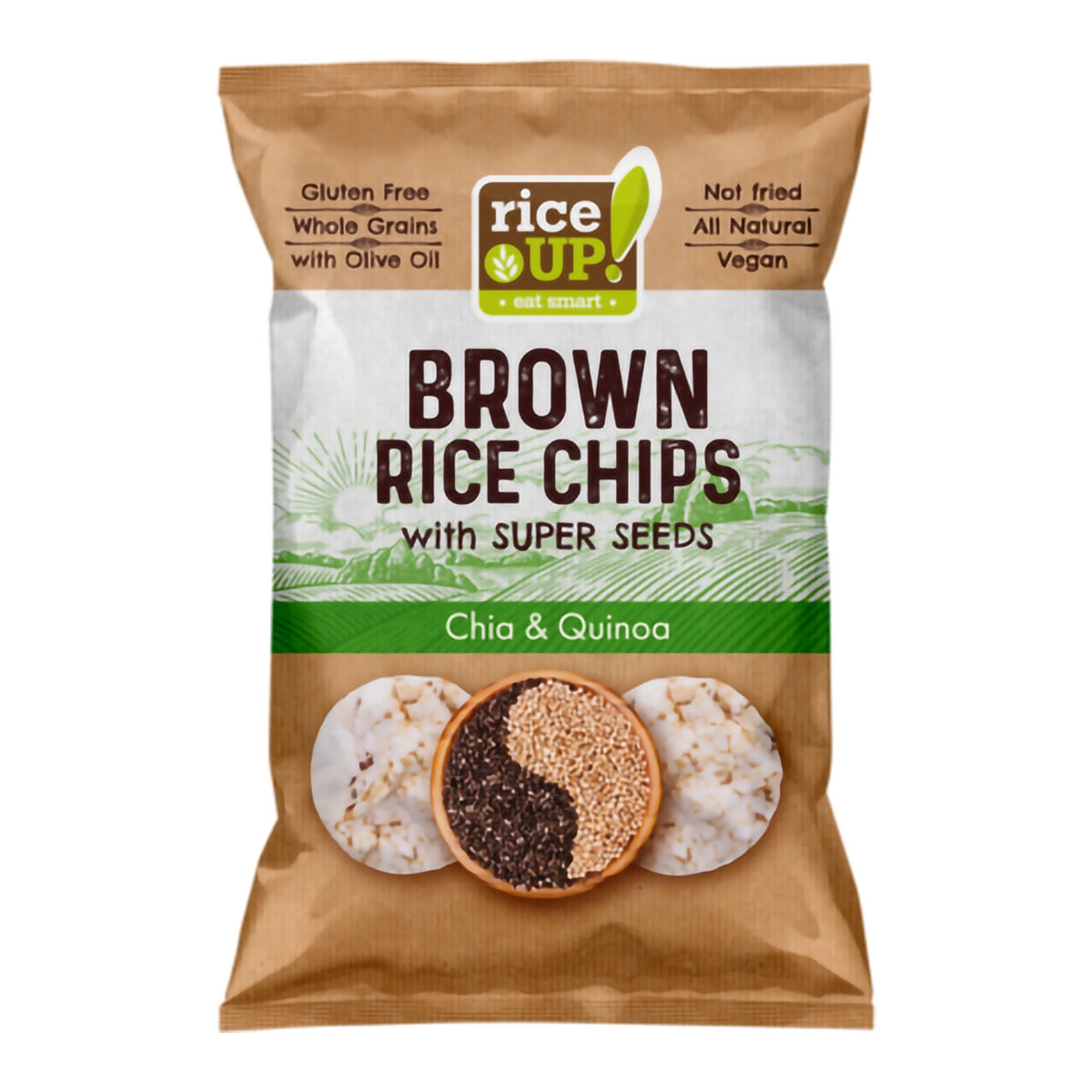 Bacanie - Chipsuri Din Orez Cu Chia si Quinoa, RiseUP, 60g
