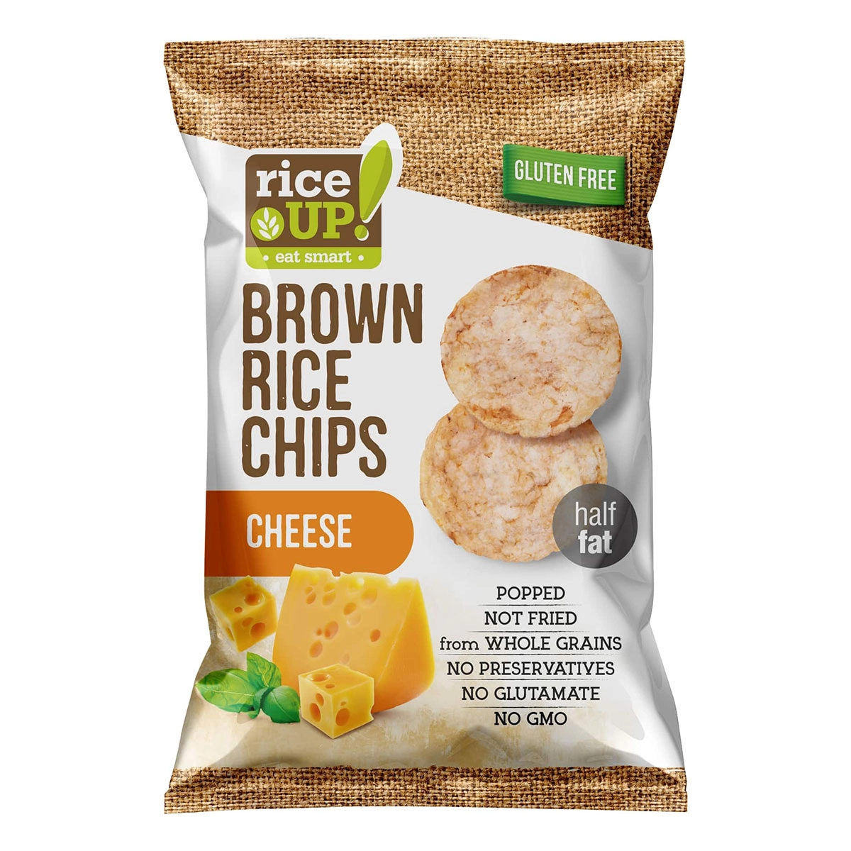Bacanie - Chipsuri Din Orez Cu Branza, RiseUP, 60g