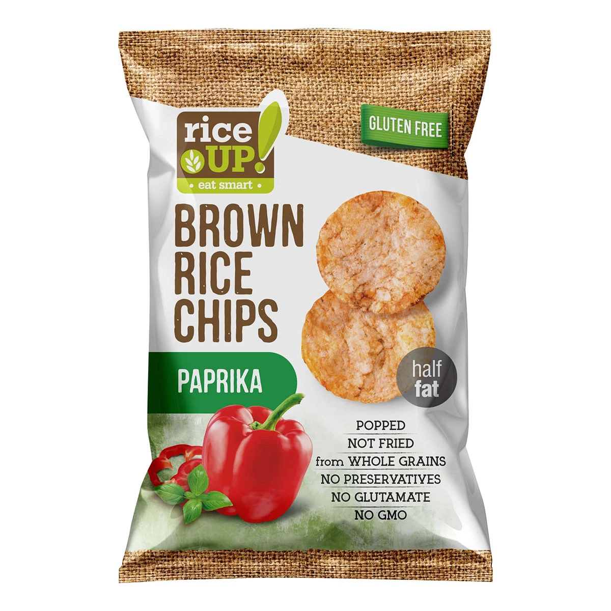 Bacanie - Chipsuri Din Orez Cu Paprika, RiseUP, 60g