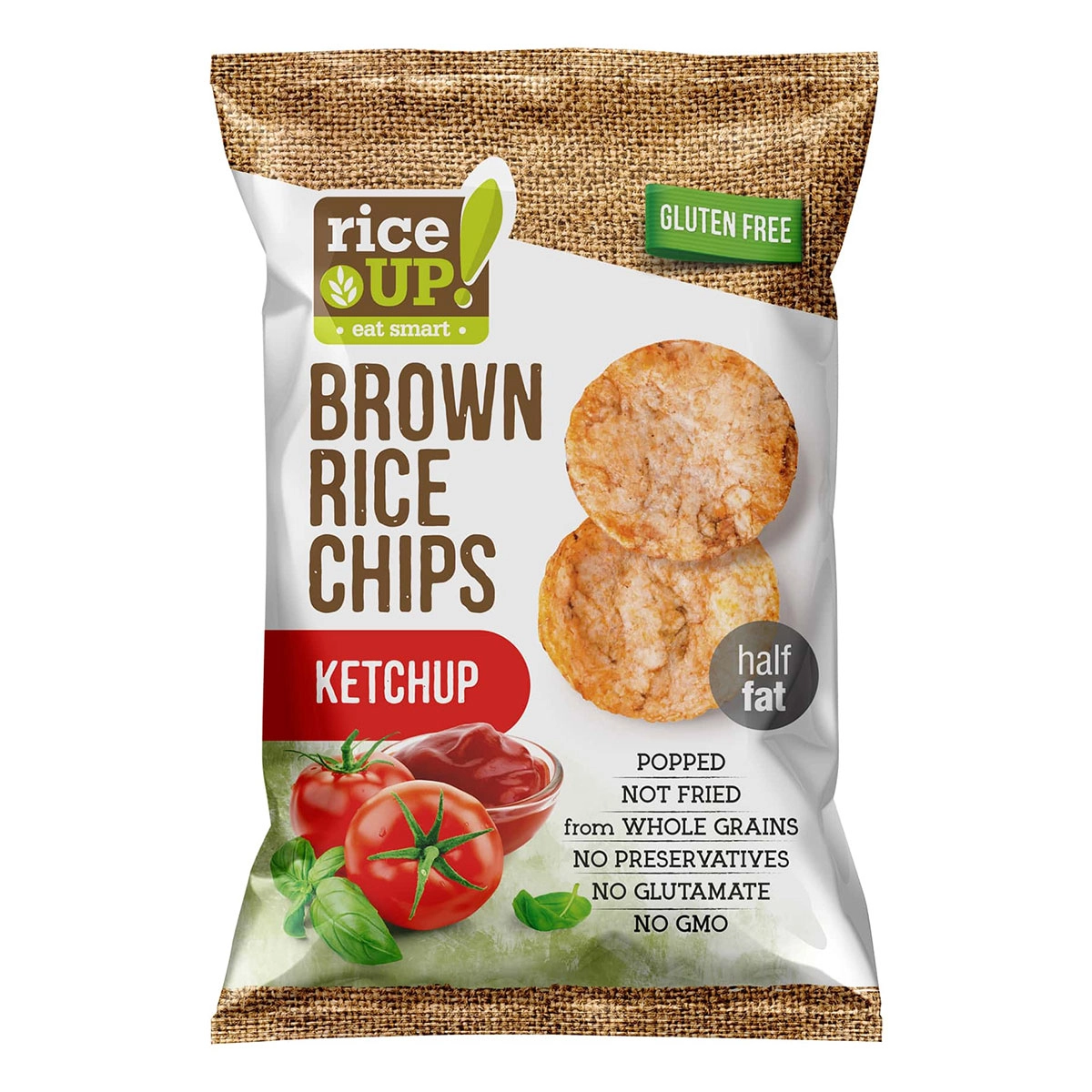 Bacanie - Chipsuri Din Orez Cu Ketchup, RiseUP, 60g